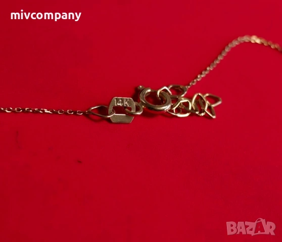 Златен синджир 0.94гр. 41см., снимка 4 - Колиета, медальони, синджири - 54009382