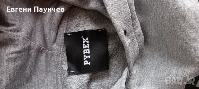 Pyrex суичър размер S в сив цвят hoodie , снимка 3 - Суичъри - 55397487
