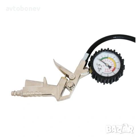 Пистолет за помпене на гуми с манометър-метален, снимка 2 - Аксесоари и консумативи - 54039476