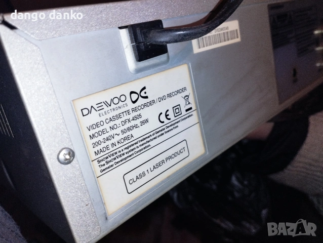 Daewoo (DFX-4505) VHS+DVD, снимка 2 - Плейъри, домашно кино, прожектори - 54570944