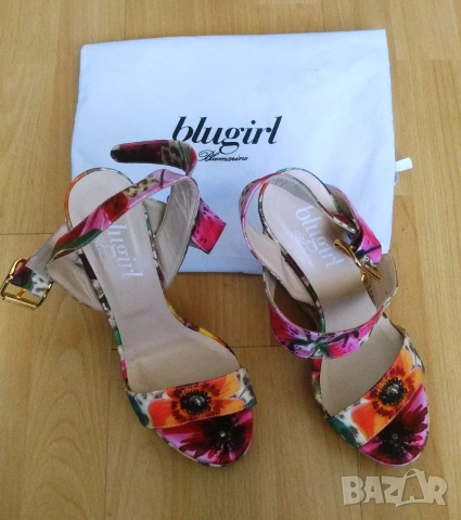 Нови Blumarine Blugirl оригинални дамски обувки размер 38,5 Сандали Блумарин, снимка 2 - Сандали - 55243580