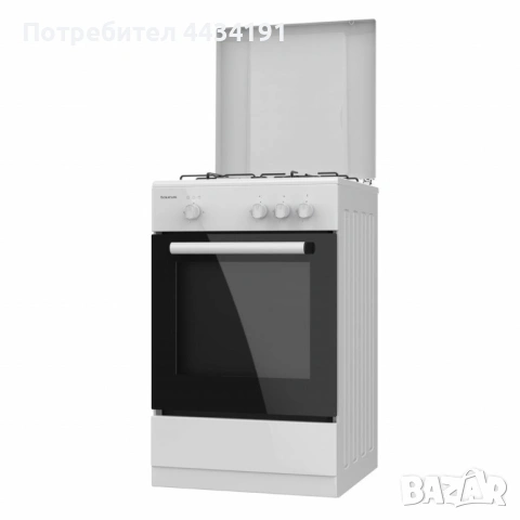 Газова печка Taurus CIG3FWHMG – 3 горелки, газова фурна 43 л, 9850 W, с дефект, снимка 2 - Печки, фурни - 54461251