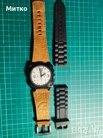 Масивен мъжки часовник Bell & Ross BR 01-94 (Реплика с японски механизъм Miyota), снимка 6 - Мъжки - 55626364