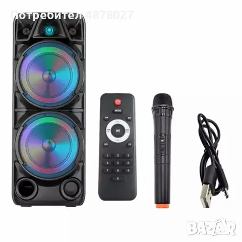 Bluetooth тонколона speaker ZQS-8210 2x8" 4800mAh