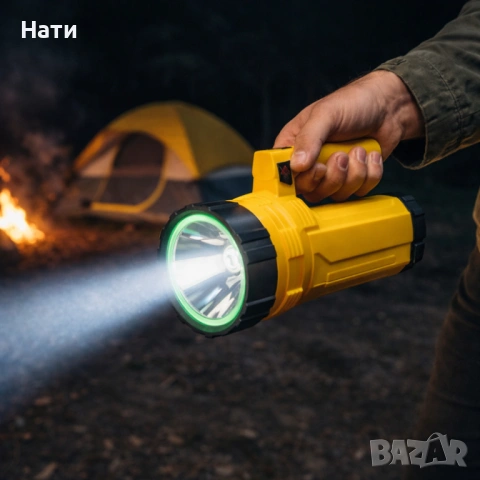 Акумулаторен водоустойчив фенер - прожектор GF-599, снимка 2 - Прожектори - 54023663