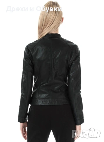 Черно яке естествена кожа HEMA , снимка 14 - Якета - 54318002
