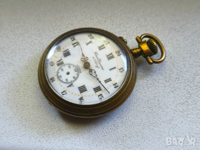 ПРОДАВАМ СТАР ФРЕНСКИ ДЖОБЕН МЕХАНИЧЕН ЧАСОВНИК - D'HORLOGERIE, снимка 2 - Антикварни и старинни предмети - 54713858