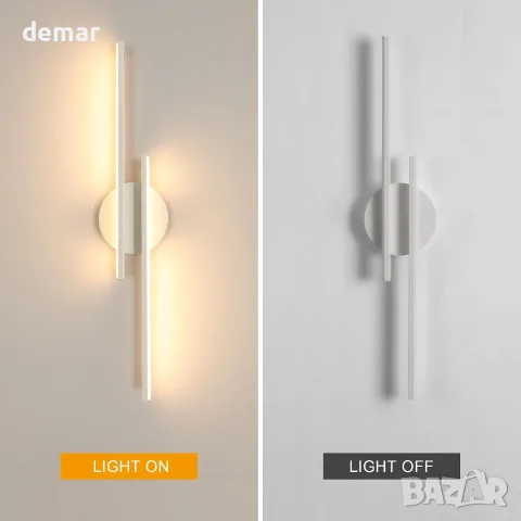 LED модерна стенна лампа 24W 2700LM, 60 см, топла светлина 3000K, снимка 9 - Лампи за стена - 55525893