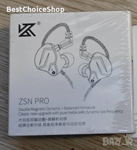 KZ ZSN Pro Двойни драйвери 1BA 1DD Слушалки за в уши HiFi Мощни бас слушалки, снимка 4 - Слушалки, hands-free - 55164926