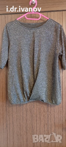 черна блуза с блестящ ефект