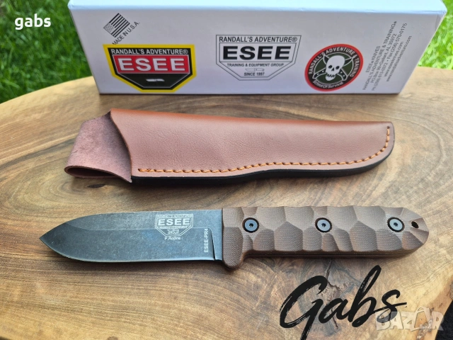 Нож ESEE USA Camp Lore PR4,Randall's Adventure,фултанг с кожена кания, снимка 3 - Ножове - 54752072