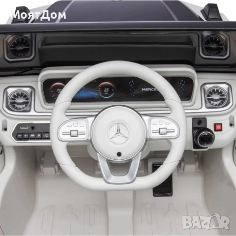 Акумулаторен джип Mercedes EQG Electric G-Class 12V с отварящи се врати меки гуми 4x4, снимка 5 - Детски велосипеди, триколки и коли - 55269454