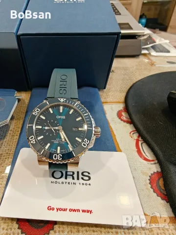 ORIS AQUIS SMALL SECOND DATE AUTOMATIC 45.5MM, снимка 6 - Мъжки - 55396305