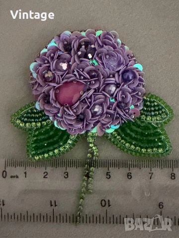 Handmade разкошна брошка - Хортензия , снимка 6 - Други - 54318590