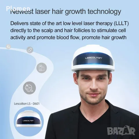 Инфрачервен лазерен шлем при косопад и възстановяване на косата Lescolton LS-D601, снимка 5 - Други - 55365727