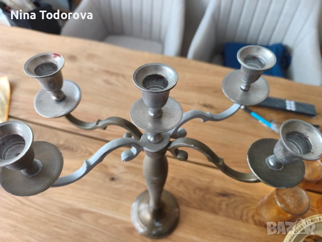 Метален декоративен свещник, снимка 2 - Декорация за дома - 55124708