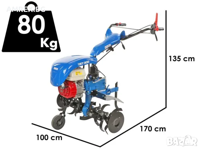 Бензинова мотофреза Euromech YET 300 | Honda GX200 | 6.5 к.с. | 90 см, снимка 2 - Селскостопанска техника - 55361941