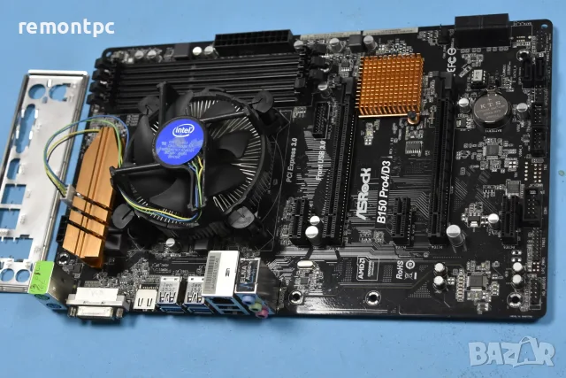 Дънна платка Asrock B150 Pro4/D3 + I3 6100 + Cpu Cooler, снимка 5 - Дънни платки - 55643205