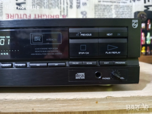 СД-Плейър"Philips"CD-614 (Twin DAC), снимка 2 - Ресийвъри, усилватели, смесителни пултове - 54669242