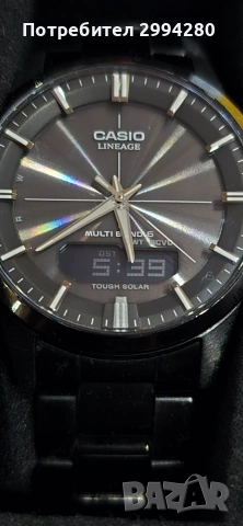 Casio солар хронограф аларма календар , снимка 2 - Мъжки - 55277942