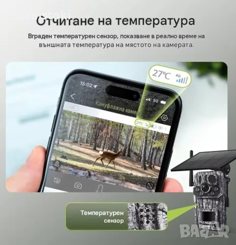 Ловна камера–5MP Super HD, вграден GPS,4G SIM слот, снимка 11 - HD камери - 55626781