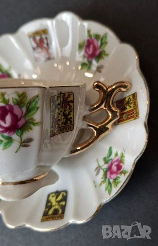 Порцеланова чаша за кафе с подложна чиния, снимка 5 - Чаши - 53995513