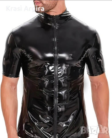мъжка Латексова тениска 42/л , снимка 2 - Тениски - 54075859