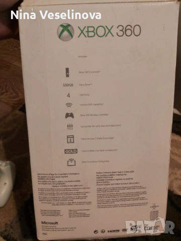 🎮 Xbox 360 500GB + игра + контролер – напълно работещ, снимка 3 - Игри за Xbox - 54444024