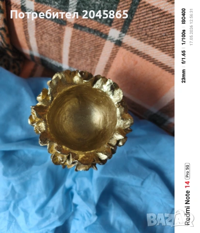 продавам нова позлатена статуетка /кашпа/ лице на жена, снимка 3 - Статуетки - 54585837