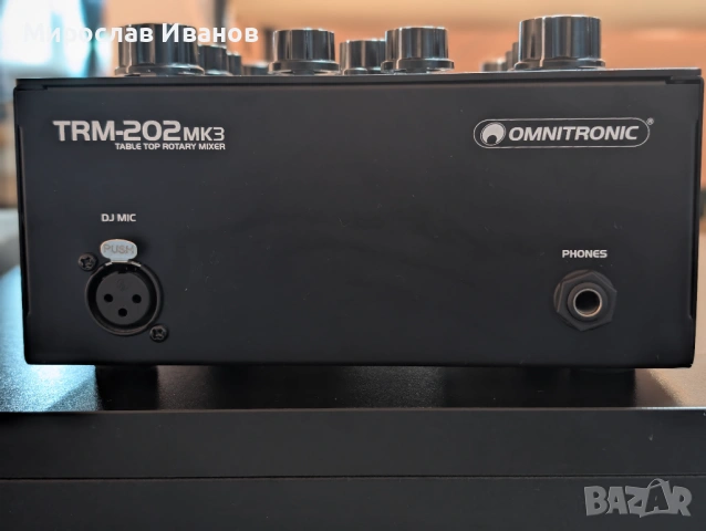 DJ миксер Omnitronic TRM-202 MK3, снимка 2 - Ресийвъри, усилватели, смесителни пултове - 54664721