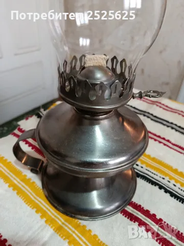 Настолна метална газена лампа, снимка 2 - Декорация за дома - 55359663