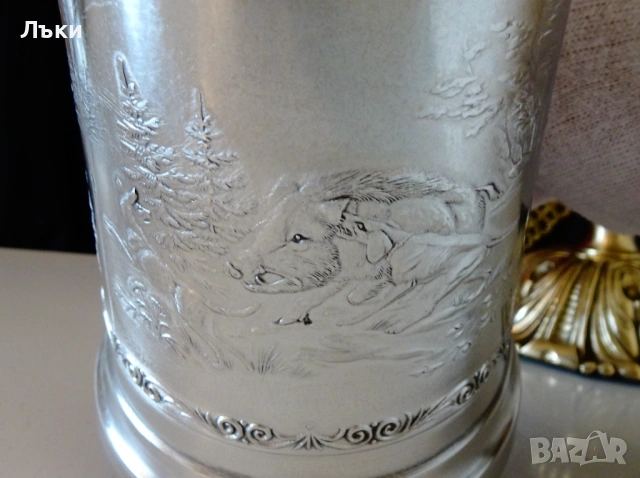 Калаена халба 1 кг.,лов на Глиган с кучета. , снимка 5 - Антикварни и старинни предмети - 54271584