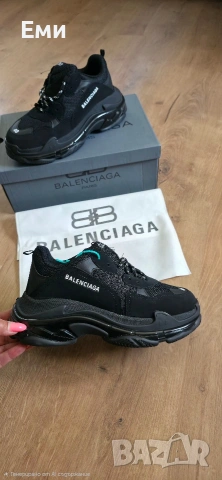 Balenciaga Triple S Black унисекс от 36 до 44 номер , снимка 9 - Маратонки - 55253155