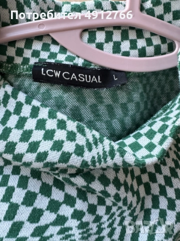 Дамска блуза / кроп топ с полуполо LCW Casual, снимка 3 - Блузи с дълъг ръкав и пуловери - 55603377