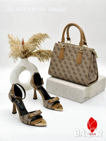 Guess Дамски Сандали С Кристали На Метален Ток Гес Код SK1316