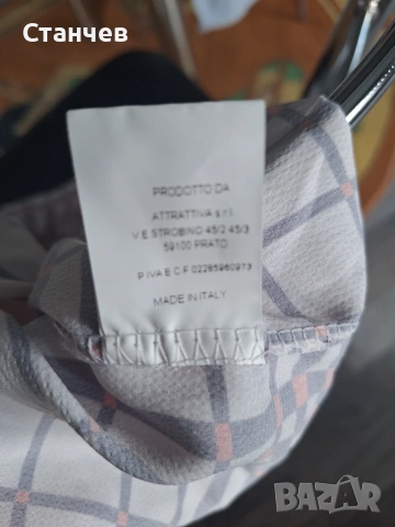 Дамска ефирна блуза Attrattiva с каре и връзки, Универсален размерM/L/XL, Италия, снимка 2 - Блузи с дълъг ръкав и пуловери - 54968815