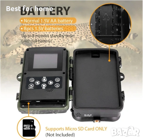 Камера за следи HC-810A 20mp 16/32GB TF карта, снимка 6 - Други - 55047192