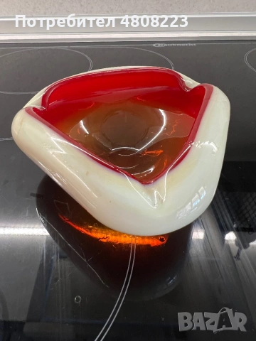Пепелник от стъкло мурано, снимка 2 - Други - 54317234