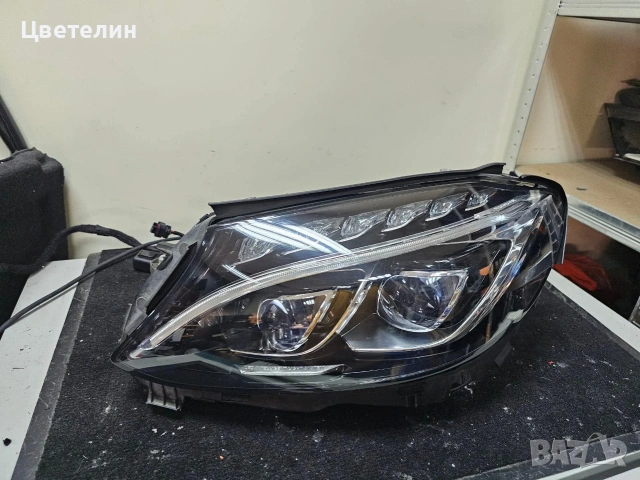 Ляв фар Mercedes C класа W205 LED lqv far мерцедес 205, снимка 2 - Части - 54561586