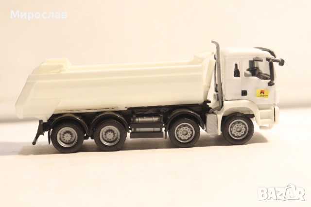 HERPA 1:87 H0 MAN САМОСВАЛ ГОНДОЛА КАМИОН МОДЕЛ КОЛИЧКА, снимка 7 - Колекции - 54396311