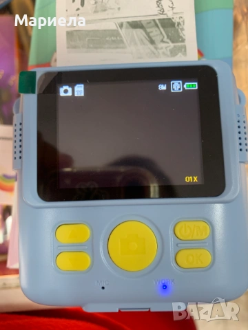 Детски фотоапарат с термопечат / Вградени игри 32GB Памет