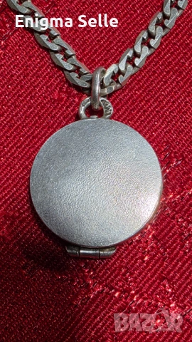 Сребърен синджир със винтидж сребърен медальон - муска - кутийка с тайник, амулет, сребро 13,82 гр, снимка 5 - Колиета, медальони, синджири - 54161122