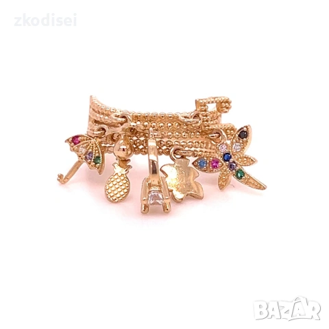 Златен дамски пръстен Pandora 4,39гр. размер:51 14кр. проба:585 модел:37757-5