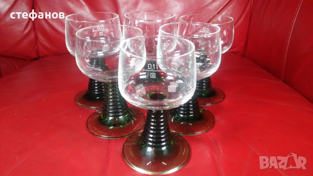 Чаши за концентрат, френски кристал, 100 мл, 6 бр, снимка 5 - Чаши - 54174411