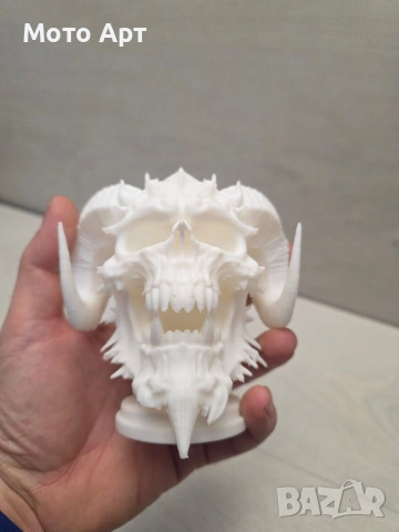 Демонска Дяволска Глава Фигура Демон Дявол Diablo 3D 3Д Принт за Оцветяване, снимка 5 - Декорация за дома - 54167055