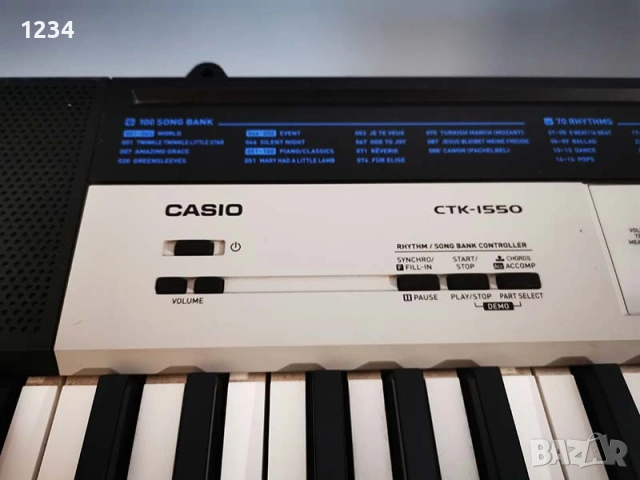 синтезатор клавир CASIO CTK-1550 пиано с 5 октави и плътни клавиши, снимка 4 - Синтезатори - 54795661