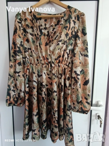 Shein рокля в земни тонове, снимка 2 - Рокли - 55056383