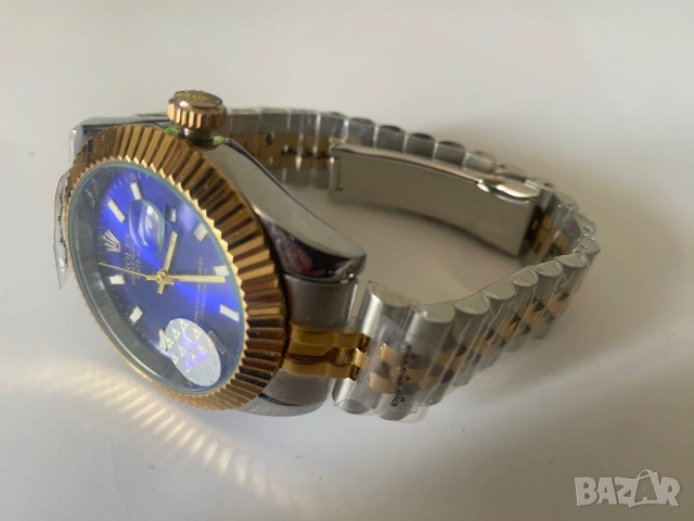 Rolex син циферблат кварцов часовник нов!, снимка 2 - Мъжки - 54637806