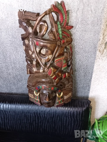 Дърворезбован хералдически двуглав орел 53/28см, снимка 8 - Пана - 42627976