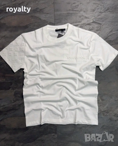 Louis Vuitton Нова Бяла Мъжка Тениска Луи Витон 